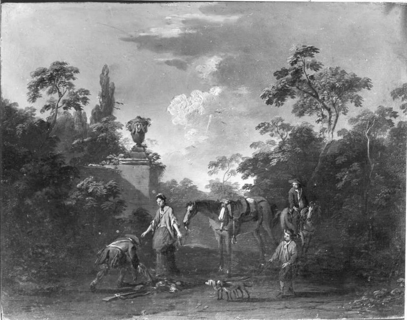 Paesaggio con figure di caccia - Bavarian State Painting Collections, Monaco
